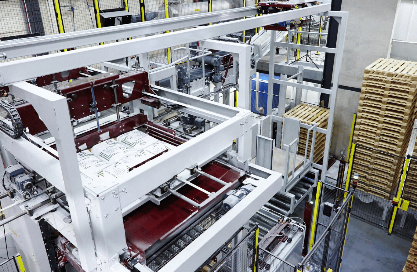 Bag palletizing machines