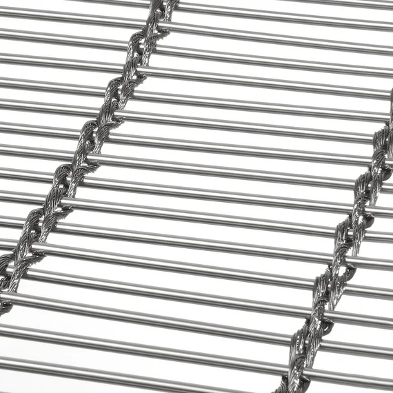 Four of Haver & Boecker's most popular wire mesh types - in addition to cable mesh MULTI-BARRETTE, three wire meshes DOGLA-TRIO, EGLA-TWIN and EGLA-DUO.